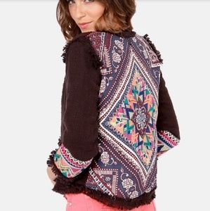 Billabong size Medium boho cropped jacket